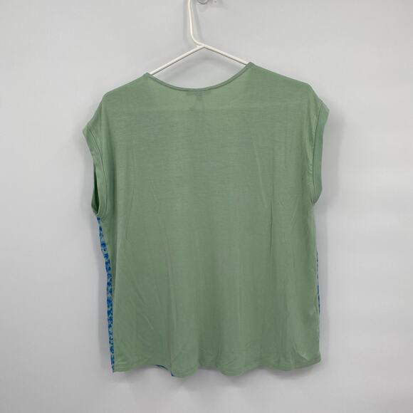 Papermoon Floral V-Neck Sleeveless Blouse Size Medium Petite - Picture 6 of 8